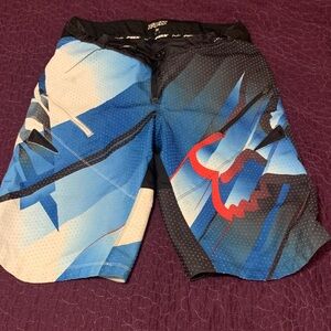 Fox Racing Blue and Red Graphic Mountain Bike Shorts XL 36